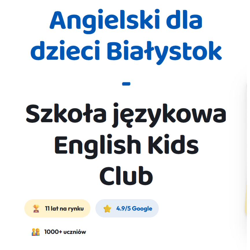 English Kids Club — angielski dla dzieci w Białymstoku