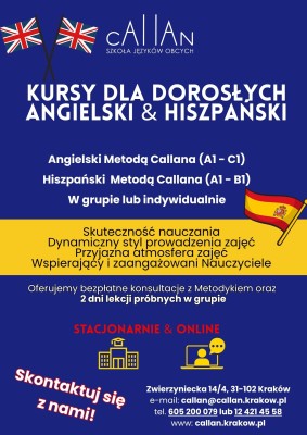 Kursy angielskiego i hiszpańskiego Metodą Callana