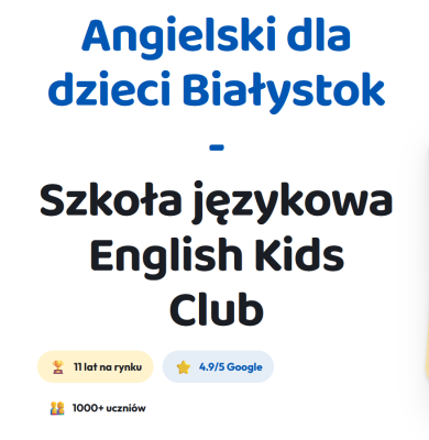 English Kids Club — angielski dla dzieci w Białymstoku