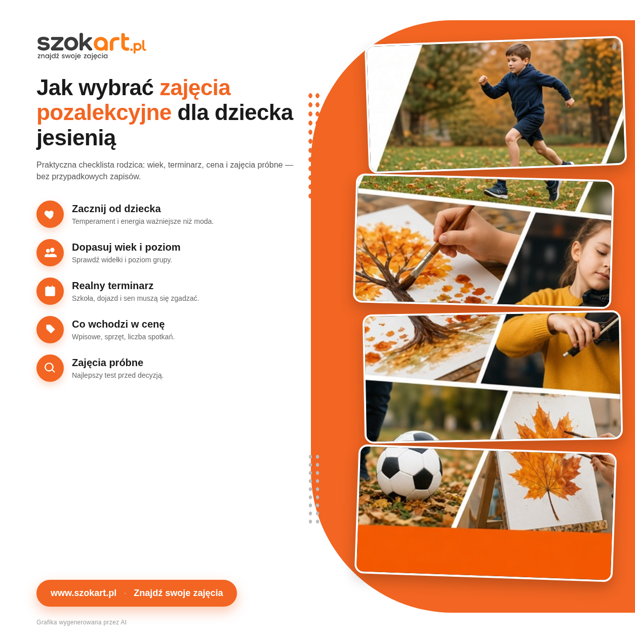 Jak wybrać zajęcia pozalekcyjne dla dziecka jesienią